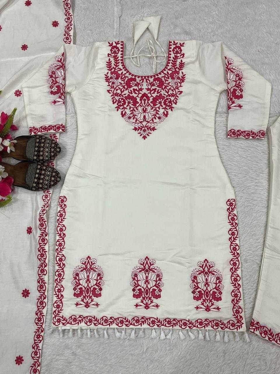Silk Cotton Embroidery Ladies Suit - MYLUXURY LANE ENTERPRISE